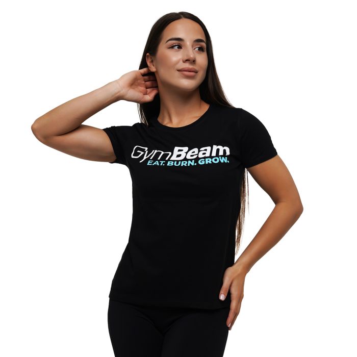 Tricou pentru femei Grow Black - GymBeam XXL