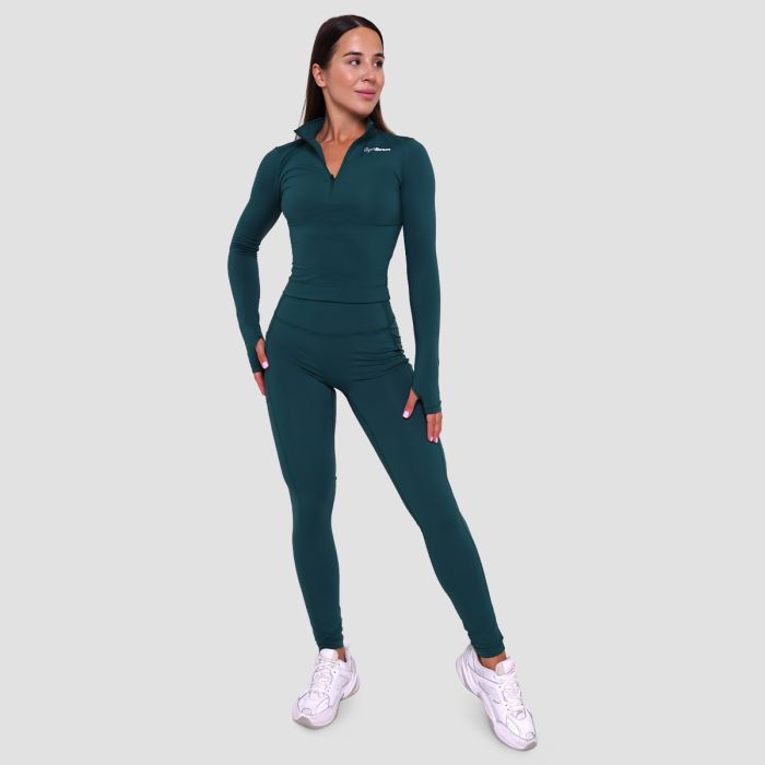 Colanți pentru femei Ignite Dark Green - GymBeam S