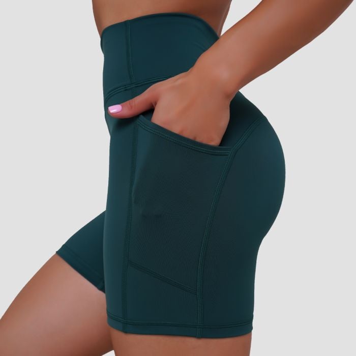 Pantaloni scurți pentru femei Ignite Dark Green - GymBeam S