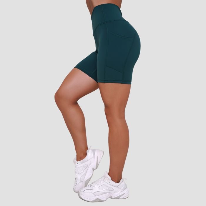 Pantaloni scurți pentru femei Ignite Dark Green - GymBeam S