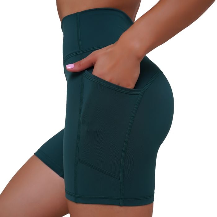 Pantaloni scurți pentru femei Ignite Dark Green - GymBeam S