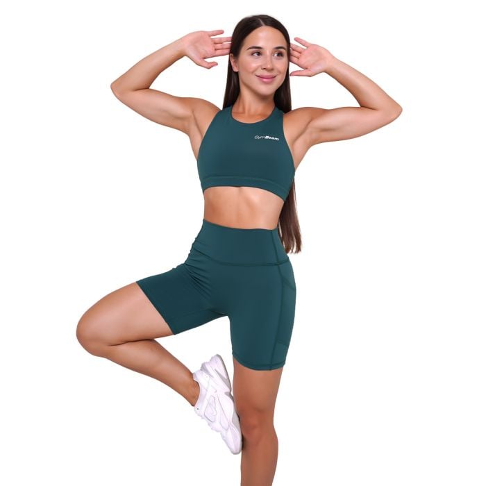 Pantaloni scurți pentru femei Ignite Dark Green - GymBeam S