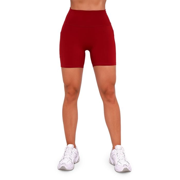 Pantaloni scurți pentru femei Ignite Dark Red - GymBeam M