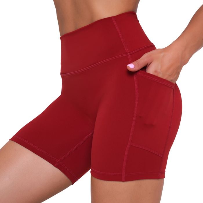 Pantaloni scurți pentru femei Ignite Dark Red - GymBeam M