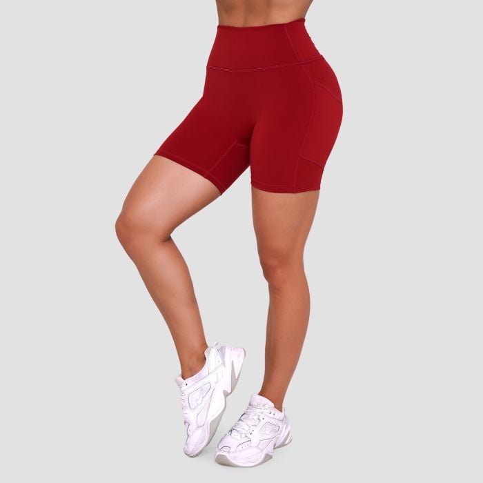 Pantaloni scurți pentru femei Ignite Dark Red - GymBeam M