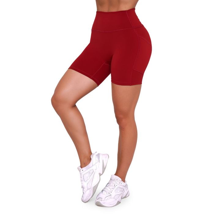 Pantaloni scurți pentru femei Ignite Dark Red - GymBeam M