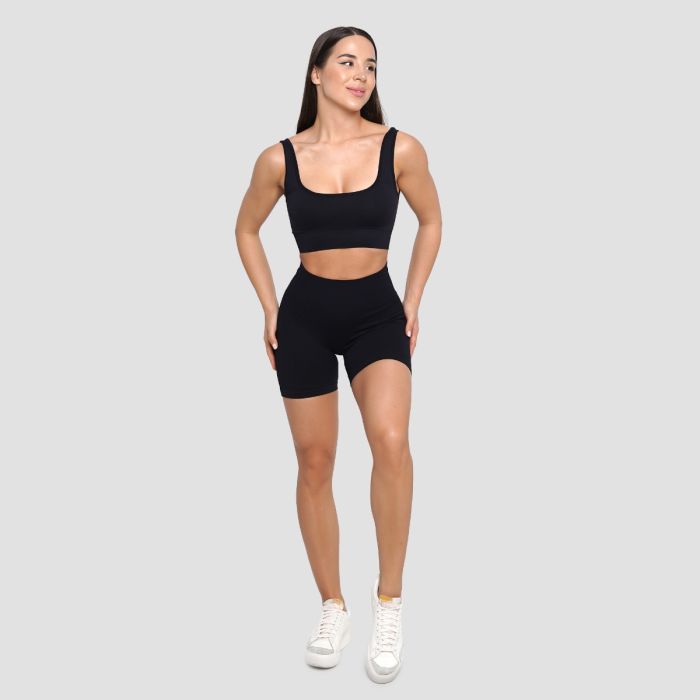 Pantaloni scurți pentru femei Lift Seamless Black - GymBeam S