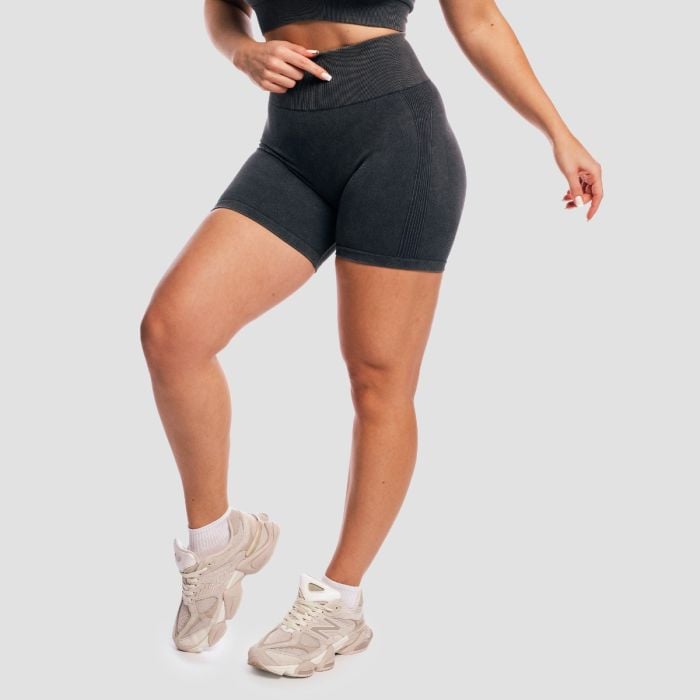 Pantaloni scurți pentru femei Lift Seamless Coal - GymBeam XS