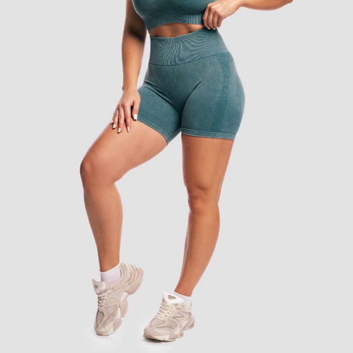 Pantaloni scurți pentru femei Lift Seamless Petrol - GymBeam S