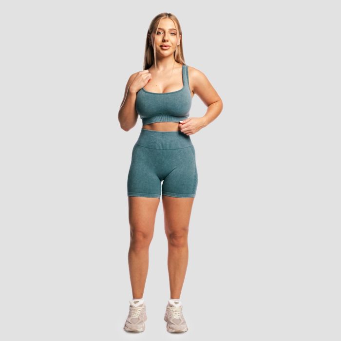 Pantaloni scurți pentru femei Lift Seamless Petrol - GymBeam S