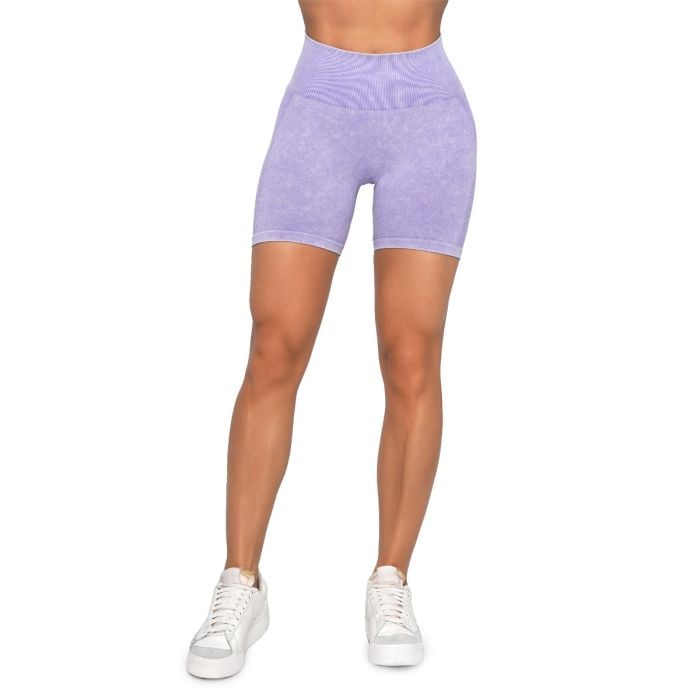 Pantaloni scurți pentru femei Lift Seamless Violet - GymBeam L