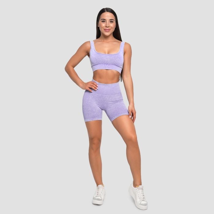 Pantaloni scurți pentru femei Lift Seamless Violet - GymBeam L
