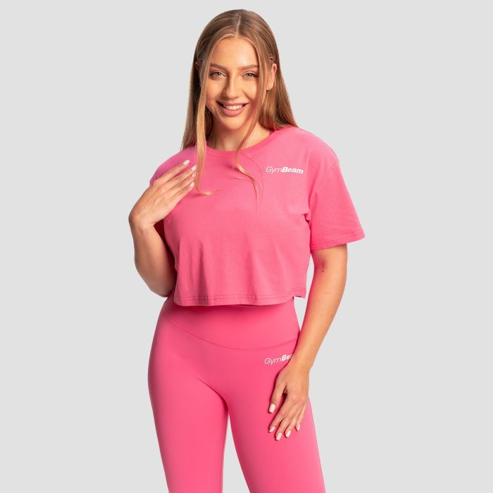 Tricou pentru femei Cropped Limitless Dragonfruit - GymBeam S