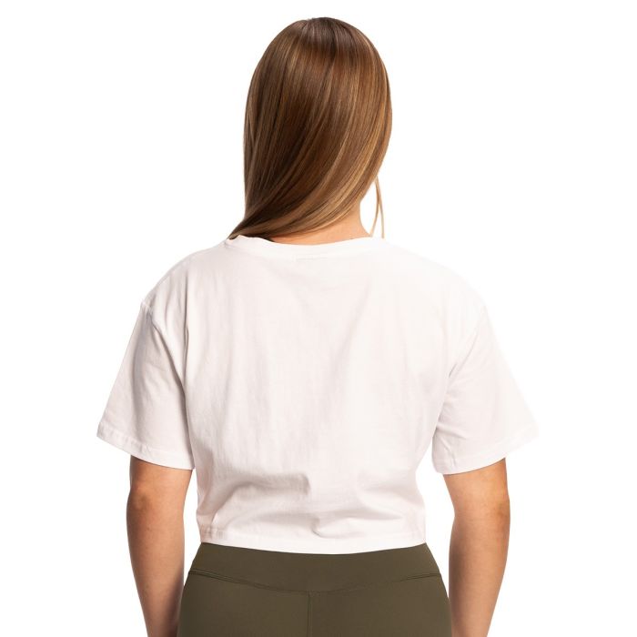 Tricou pentru femei Cropped Limitless White - GymBeam M