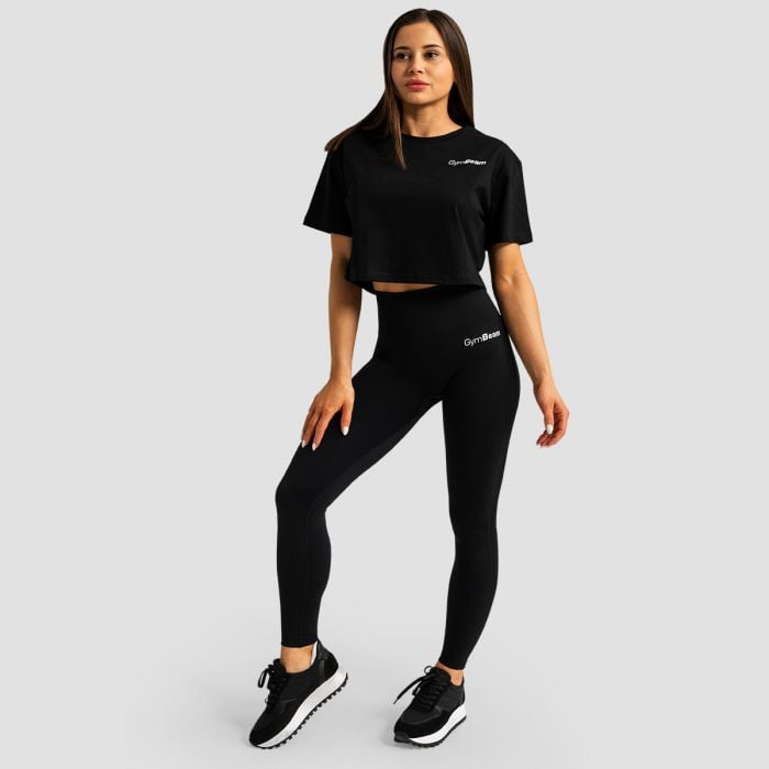 Colanți pentru femei High-waist Limitless Black - GymBeam XXL