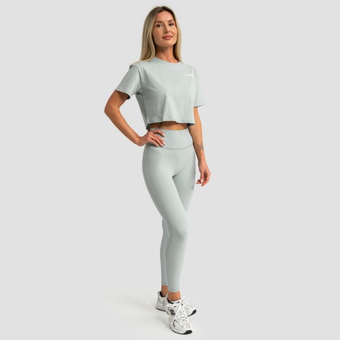 Colanți pentru femei High-waist Limitless Eucalypt - GymBeam S