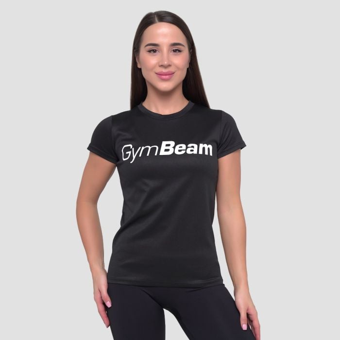 Tricou pentru femei Mesh Essence Black - GymBeam S