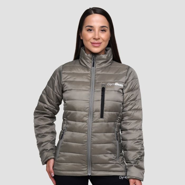 Geacă pentru femei Puffer Vetiver/Black- GymBeam L