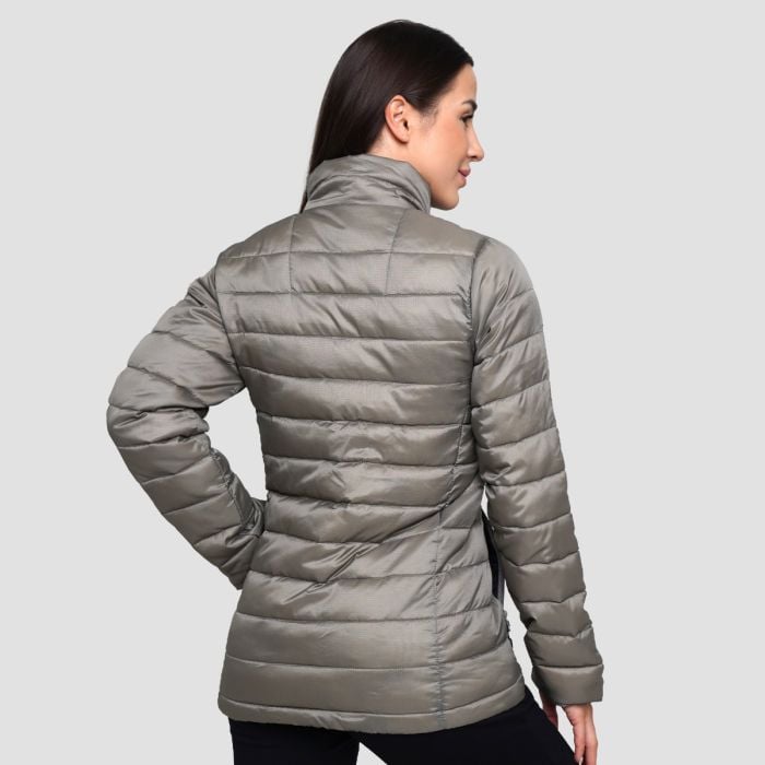 Geacă pentru femei Puffer Vetiver/Black- GymBeam L