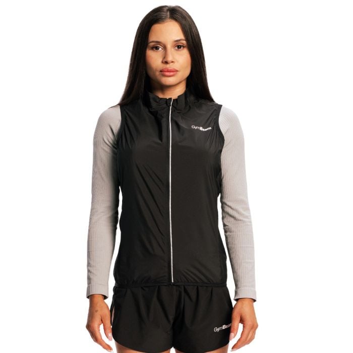 Vestă de alergare pentru femei Pulse X Black - GymBeam M