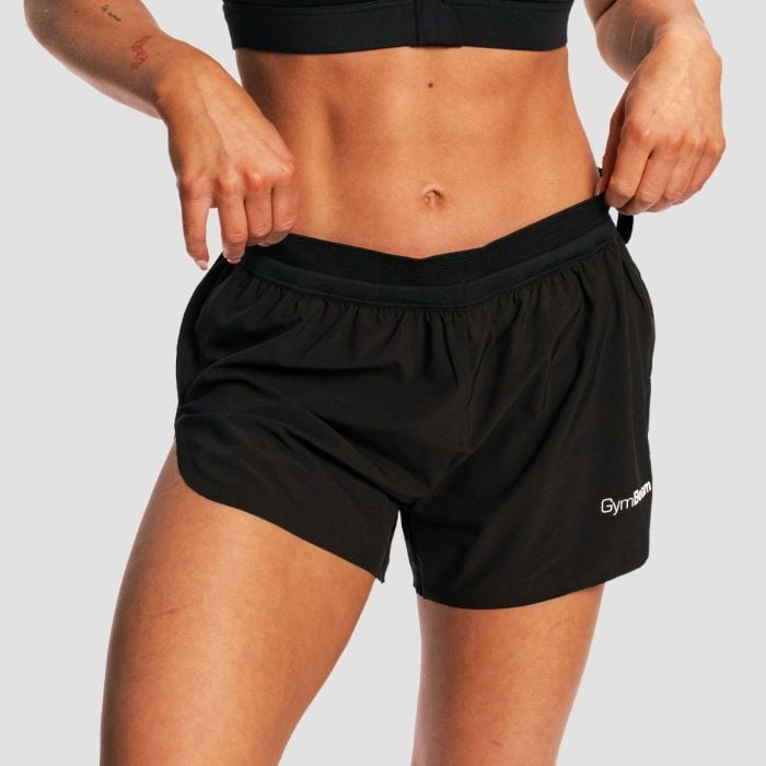 Pantaloni scurți de alergare pentru femei Pulse X Black - GymBeam S