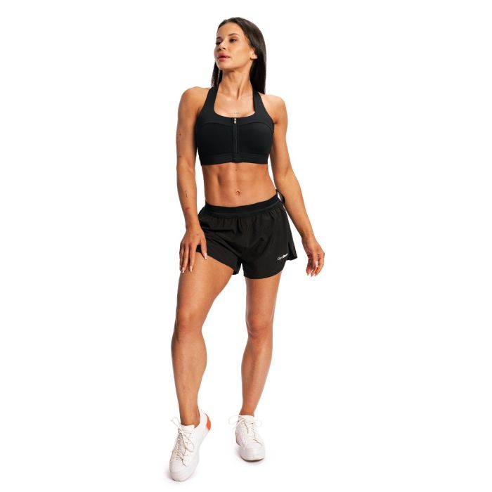 Pantaloni scurți de alergare pentru femei Pulse X Black - GymBeam S