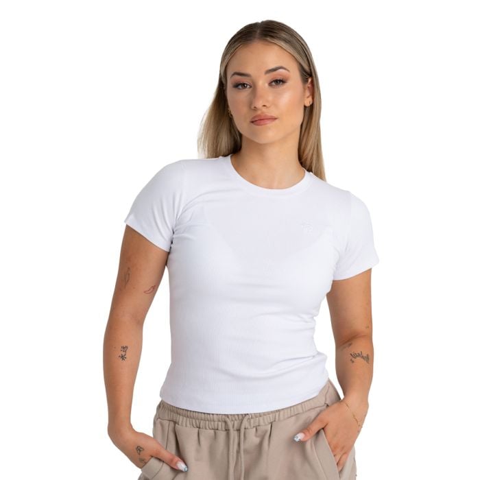 Tricou pentru femei Ribbed White - STRIX M