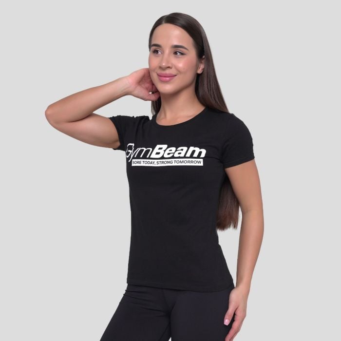Tricou pentru femei Strong Tomorrow Black - GymBeam L