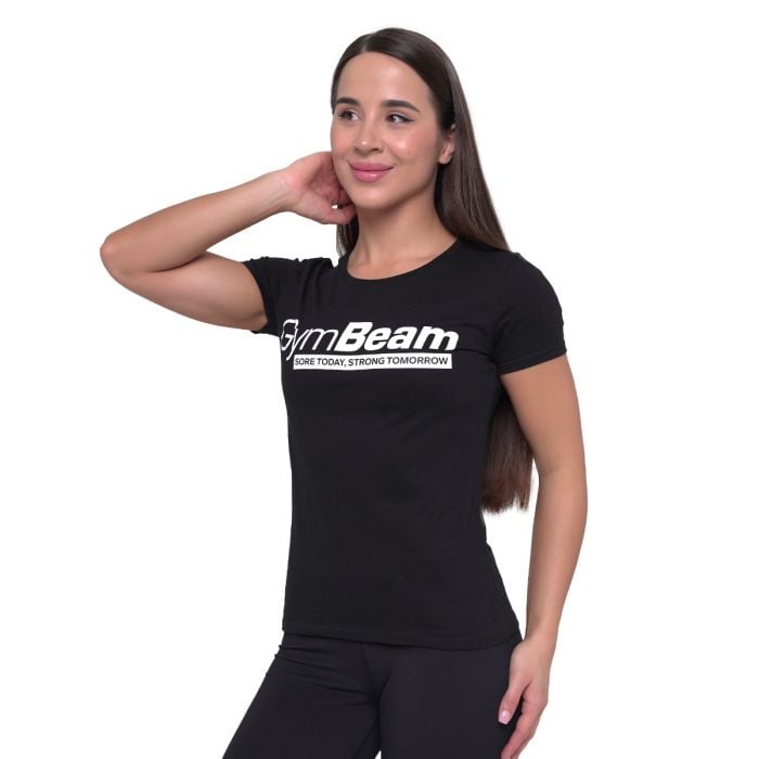 Tricou pentru femei Strong Tomorrow Black - GymBeam L