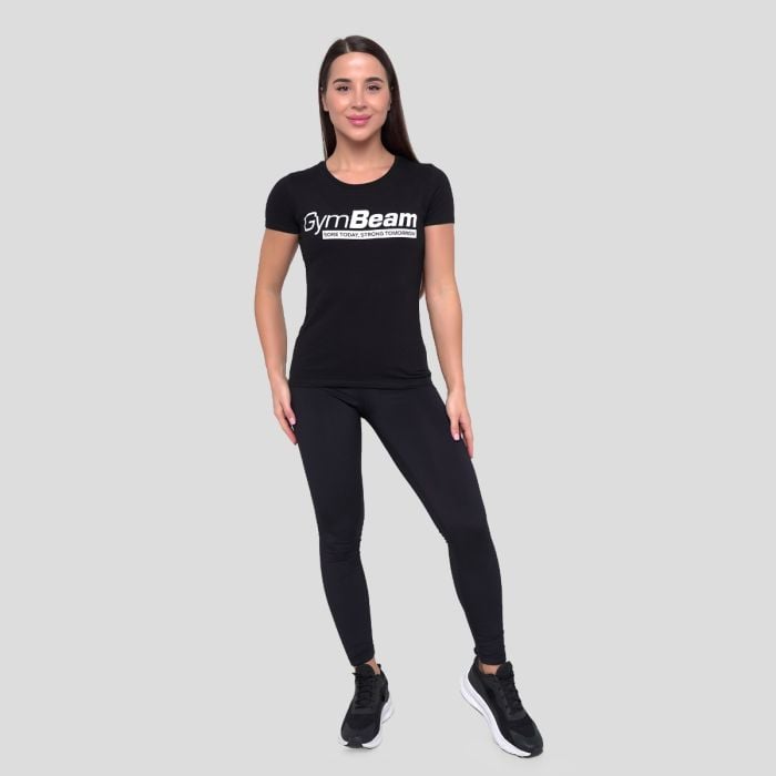 Tricou pentru femei Strong Tomorrow Black - GymBeam L