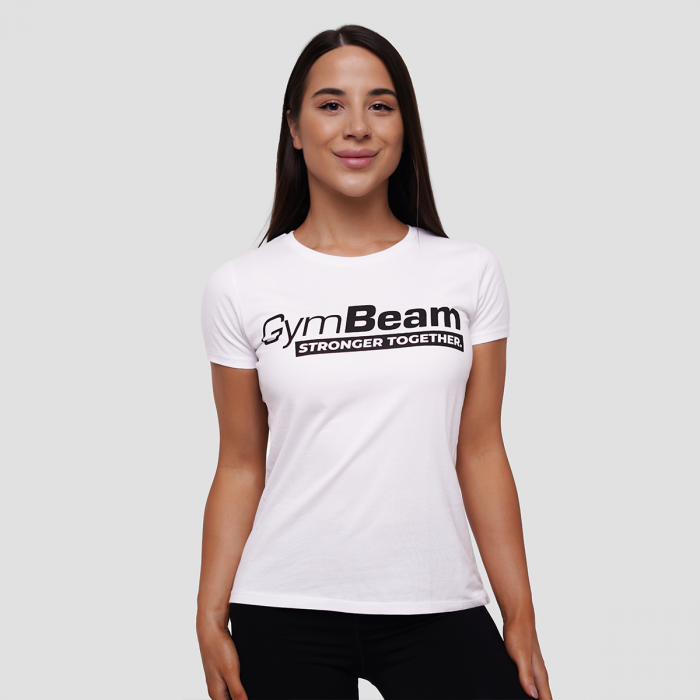 Tricou pentru femei Stronger Together White - GymBeam