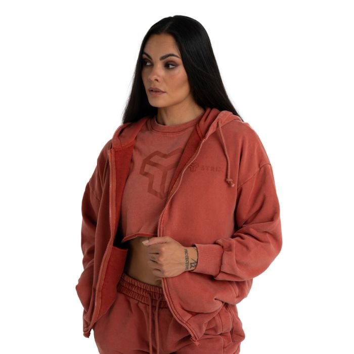 Hanorac pentru femei Zip Washed Terra - STRIX L
