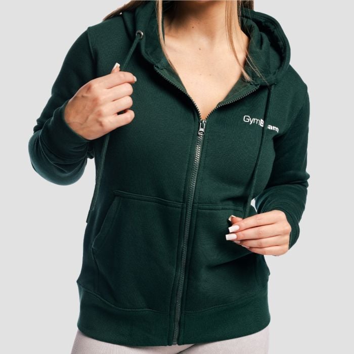 Hanorac pentru femei Zipper Hoodie Pine - GymBeam L