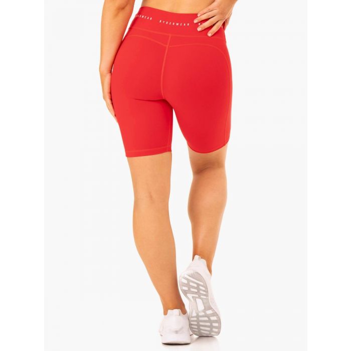 Pantaloni scurți biker cu talie înaltă pentru femei Red - Ryderwear XL