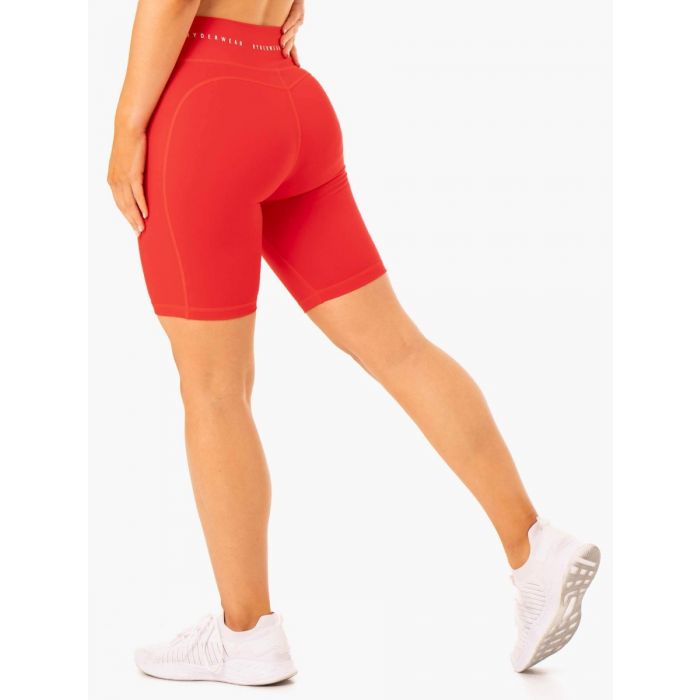 Pantaloni scurți biker cu talie înaltă pentru femei Red - Ryderwear XL