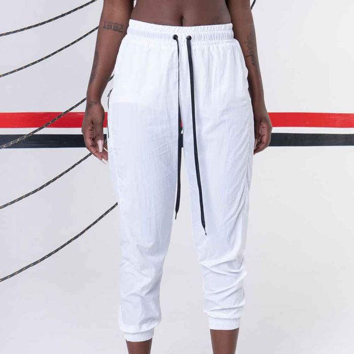 Pantaloni sport pentru femei 3/4  White - LABELLAMAFIA