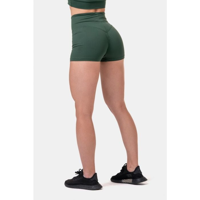 Pantaloni scurți pentru femei Classic Hero High Waist Green - NEBBIA XS