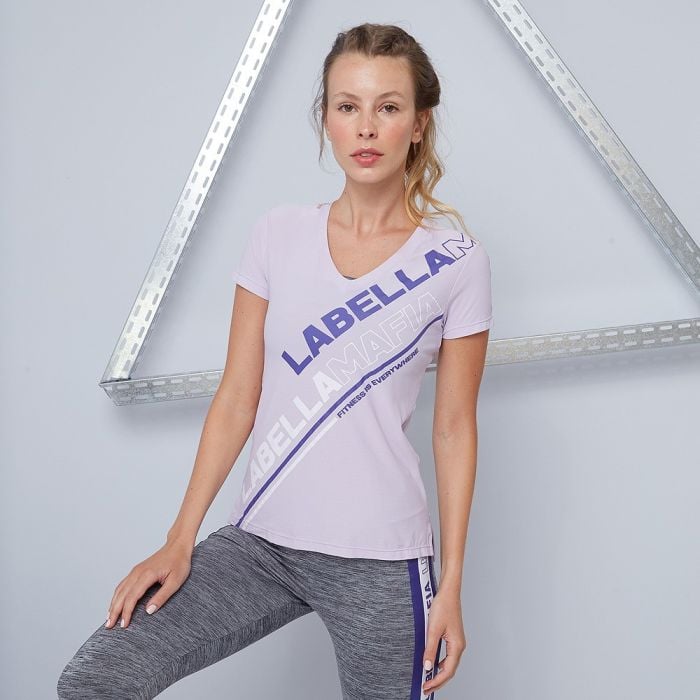 Women's T-shirt Color Block purple - LABELLAMAFIA