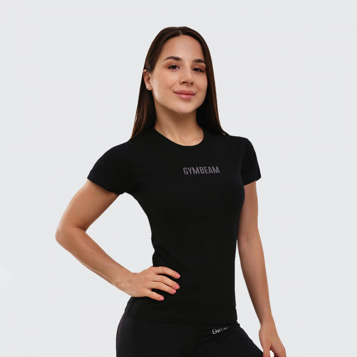 Womens-T-shirt-FIT-Black-GymBeam 