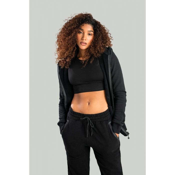 Tricou pentru femei Essential Crop Top Black - STRIX L