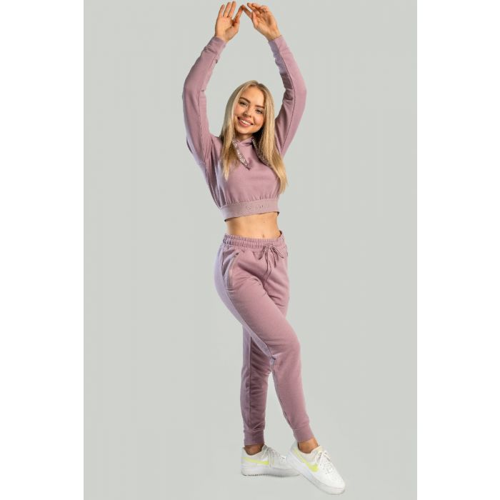 Hanorac pentru femei Essential Cropped Hoodie Mauve - STRIX L