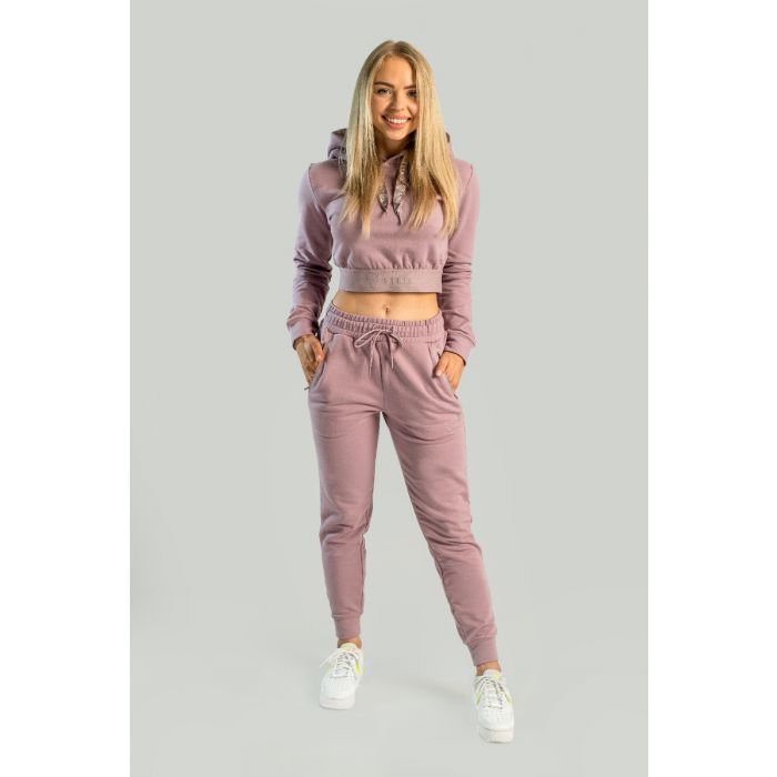 Hanorac pentru femei Essential Cropped Hoodie Mauve - STRIX L