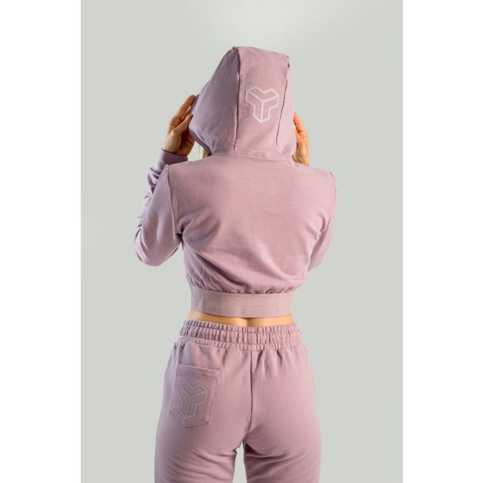 Hanorac pentru femei Essential Cropped Hoodie Mauve - STRIX L