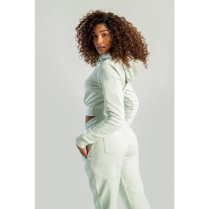 Hanorac pentru femei Essential Cropped Hoodie Moon Grey - STRIX S