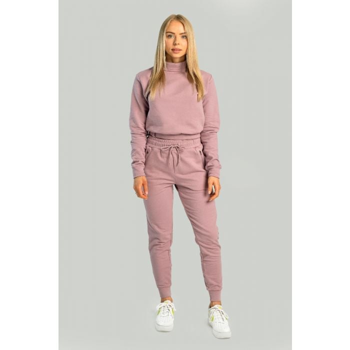 Hanorac pentru femei Essential High-Neck Mauve - STRIX L