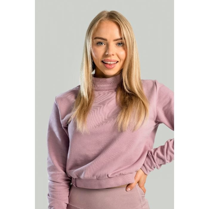 Hanorac pentru femei Essential High-Neck Mauve - STRIX L