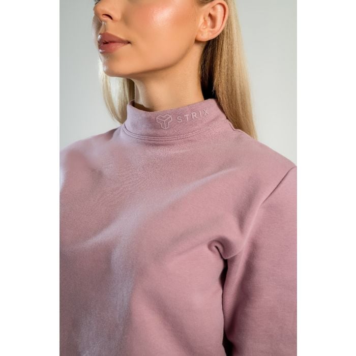 Hanorac pentru femei Essential High-Neck Mauve - STRIX L