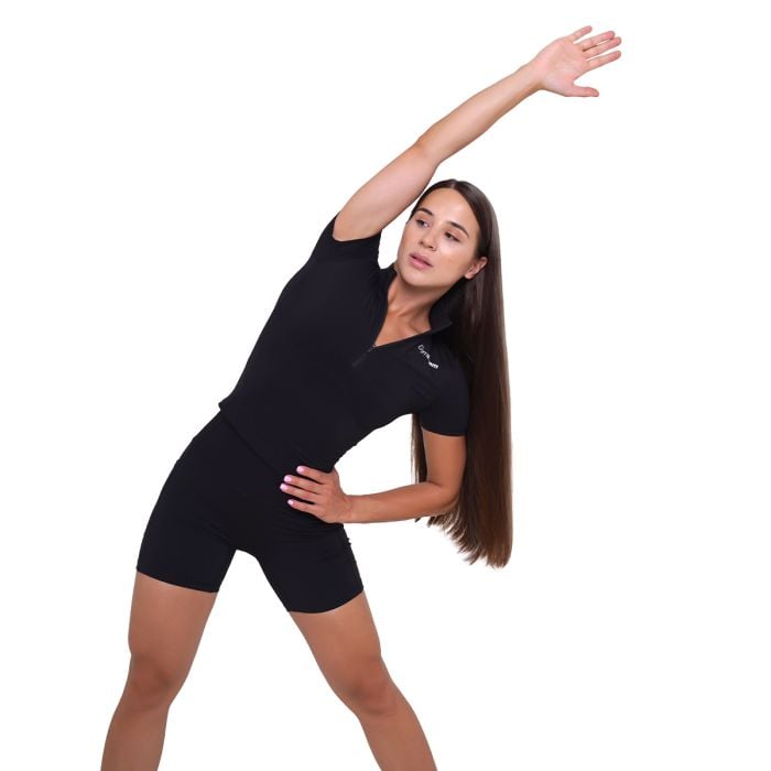 Tricou pentru femei Cropped Ignite Black - GymBeam S