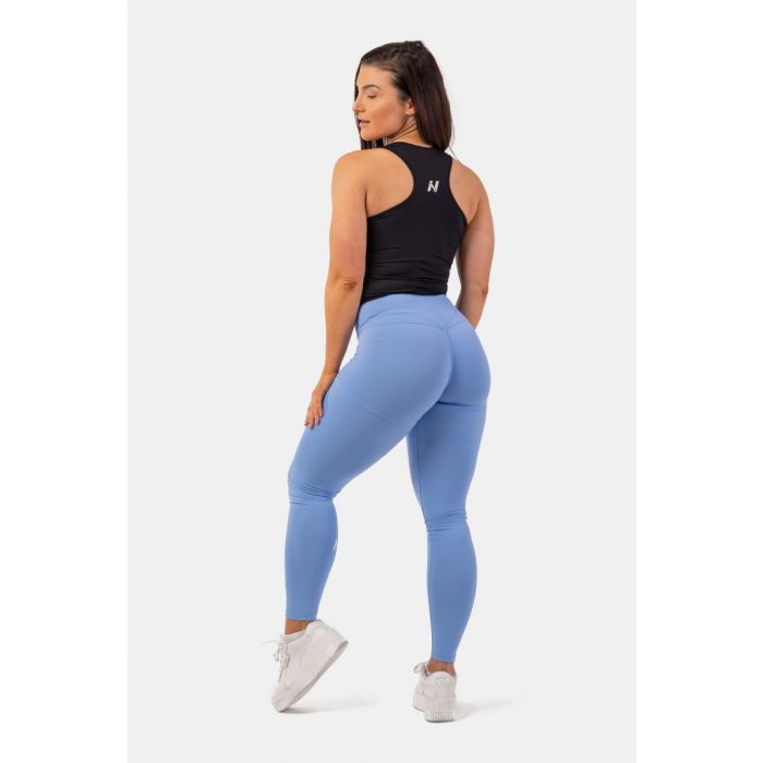 Colanți pentru femei Active High Waist Smart Pocket Light Blue - NEBBIA XS