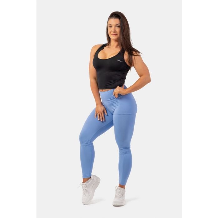 Colanți pentru femei Active High Waist Smart Pocket Light Blue - NEBBIA XS